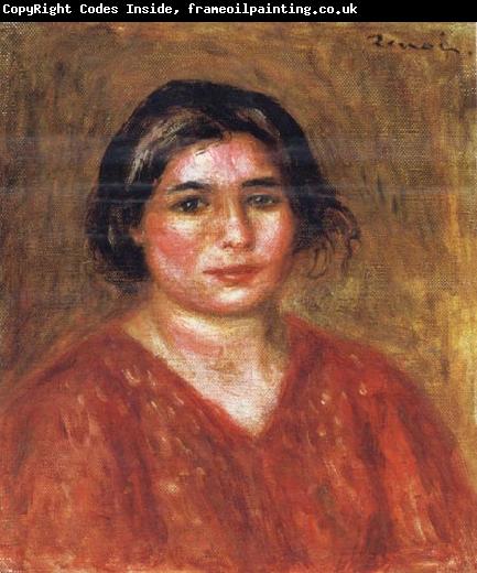 Pierre Renoir Gabrielle in a Red Blouse